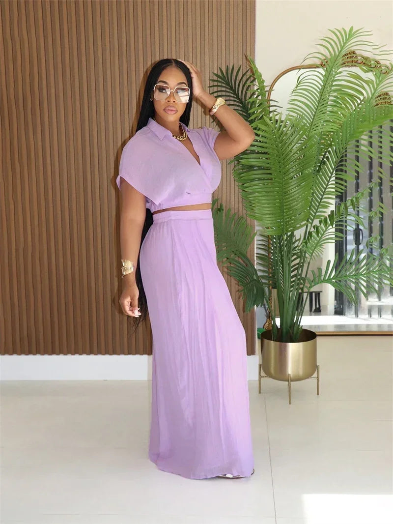 Bethany Outfit Holiday Crop and Wide Leg Matching Sets