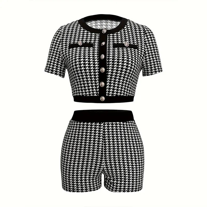 Lola Street Vintage Short Sleeve Two Piece Sets