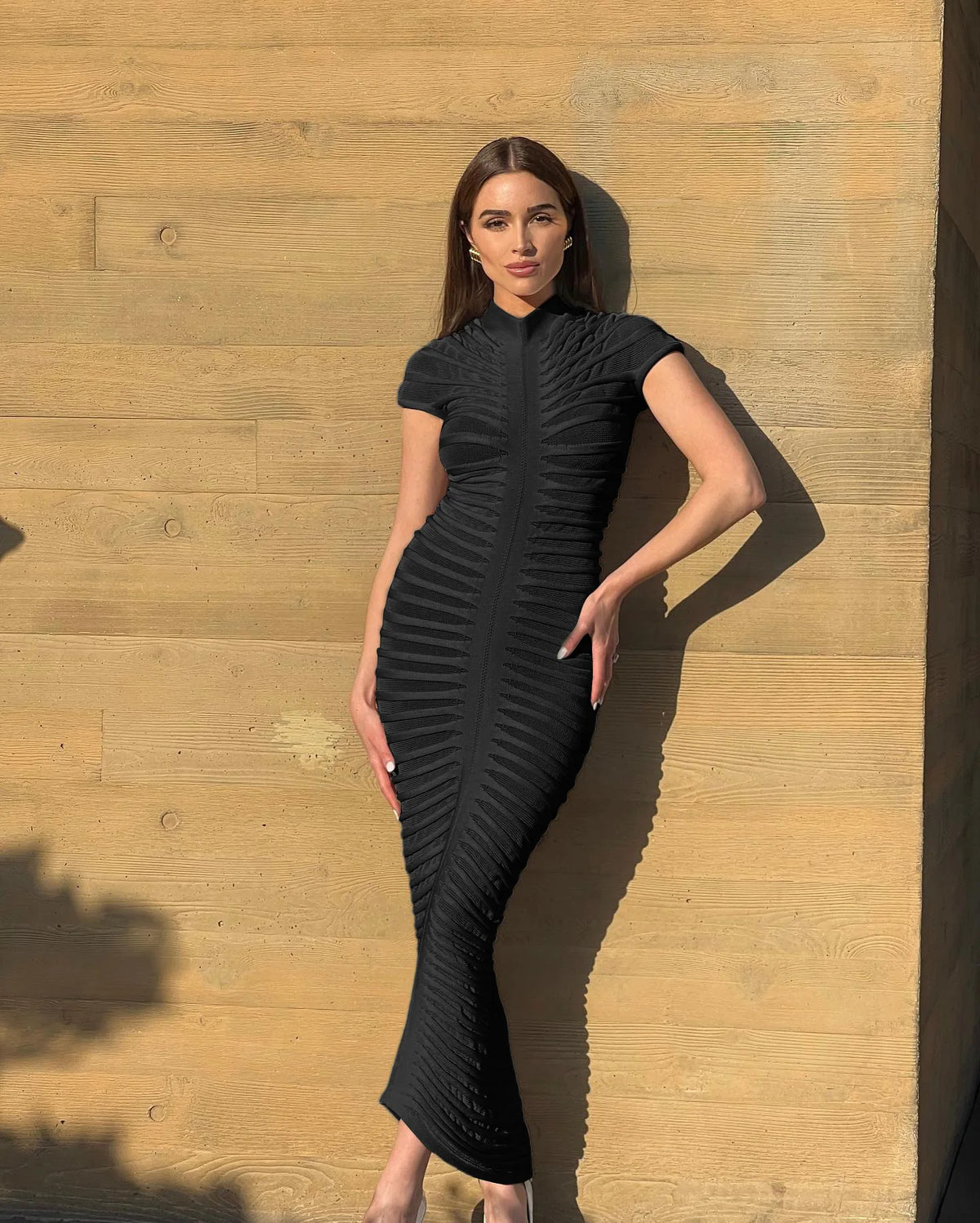 Hondura Slim Fashion Sleeve Bandage Party Elegant Dress