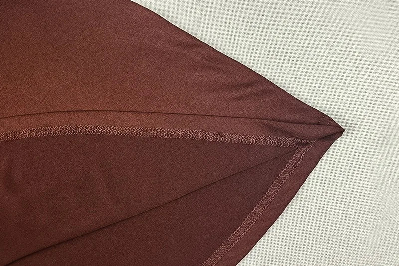 Bedford Turtleneck Hollow Out Chest Wrapped Long Sleeve Pleated Bodycon Long Dress