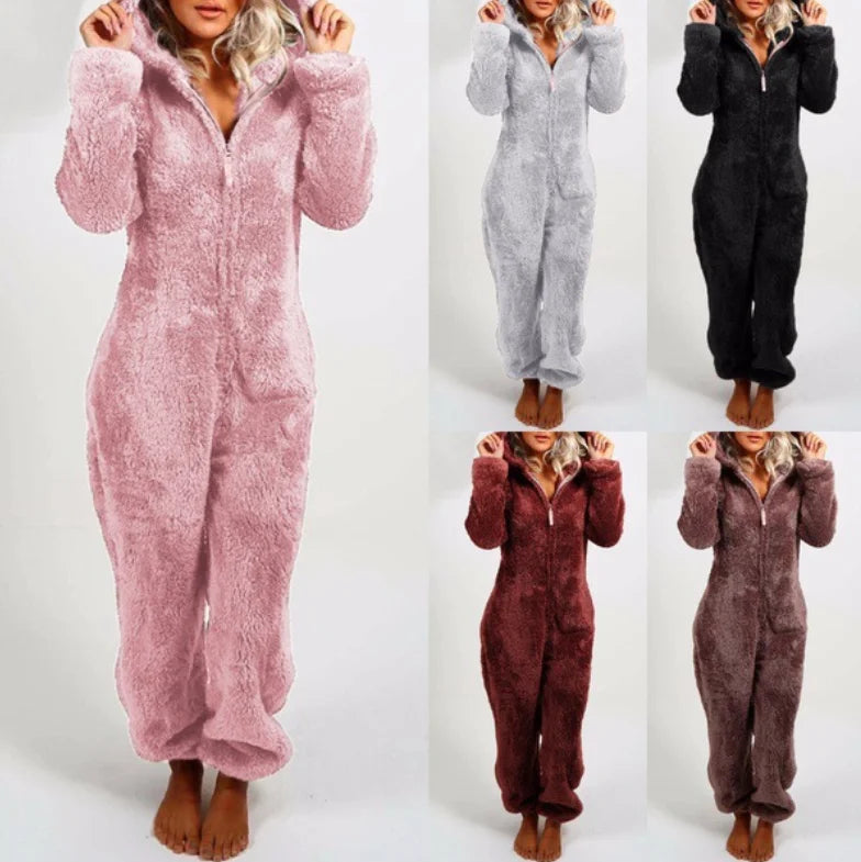 Plus Size One-Piece Jumpsuit for Women, Elegant Overalls, Full Length, Thickened, Autumn