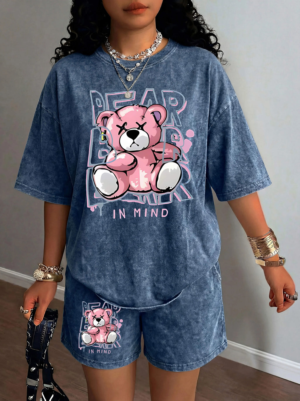 Sarah Street Casual Fashion Short-Sleeved Two Piece Sets