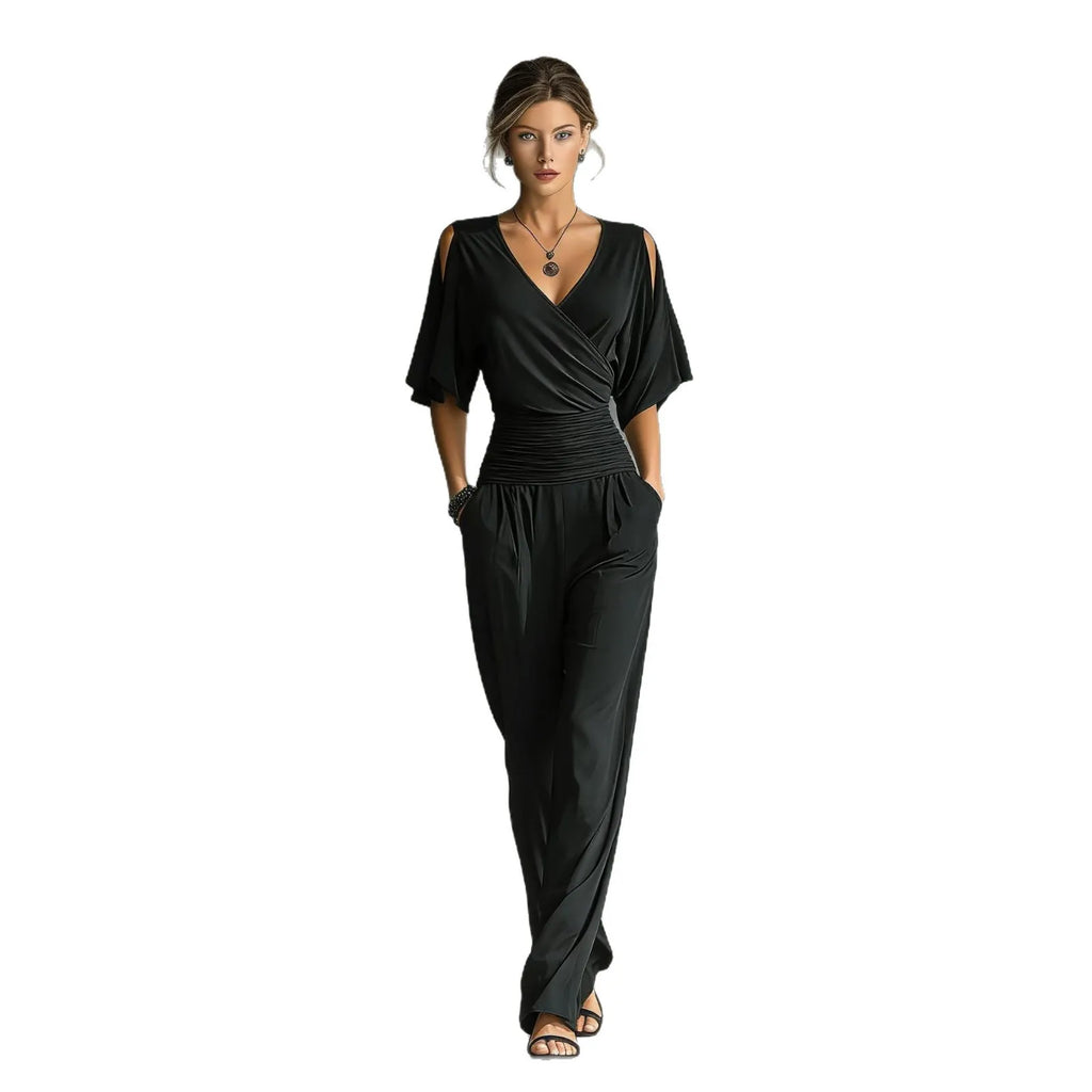 Jumpsuit Women Disfraz Mujer V-neck Loose Waist Slim Fit Jumpsuit Women's Summer New Fashion Temperament Jumpsuit