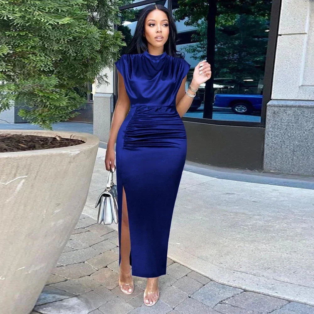Azua Plus Size Sexy Bodycon Long Prom Slit Evening Birthday Party Cocktail Dress