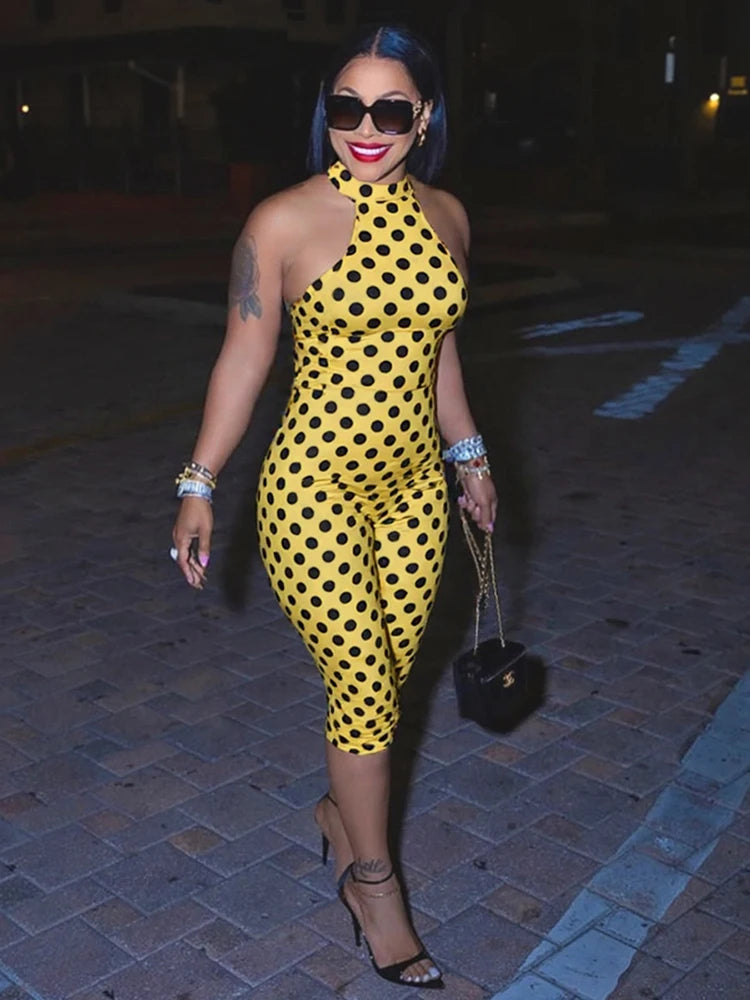 Endicott Backless Playsuits Halter Off Shoulder Skinny Stretch Wrap Jumpsuit