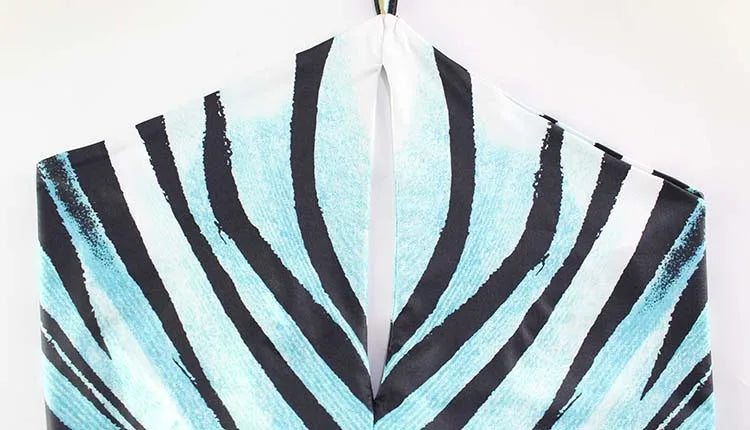 Hawthorne Halter Bandage Hollow Out Striped Skinny Flare Streetwear Rompers