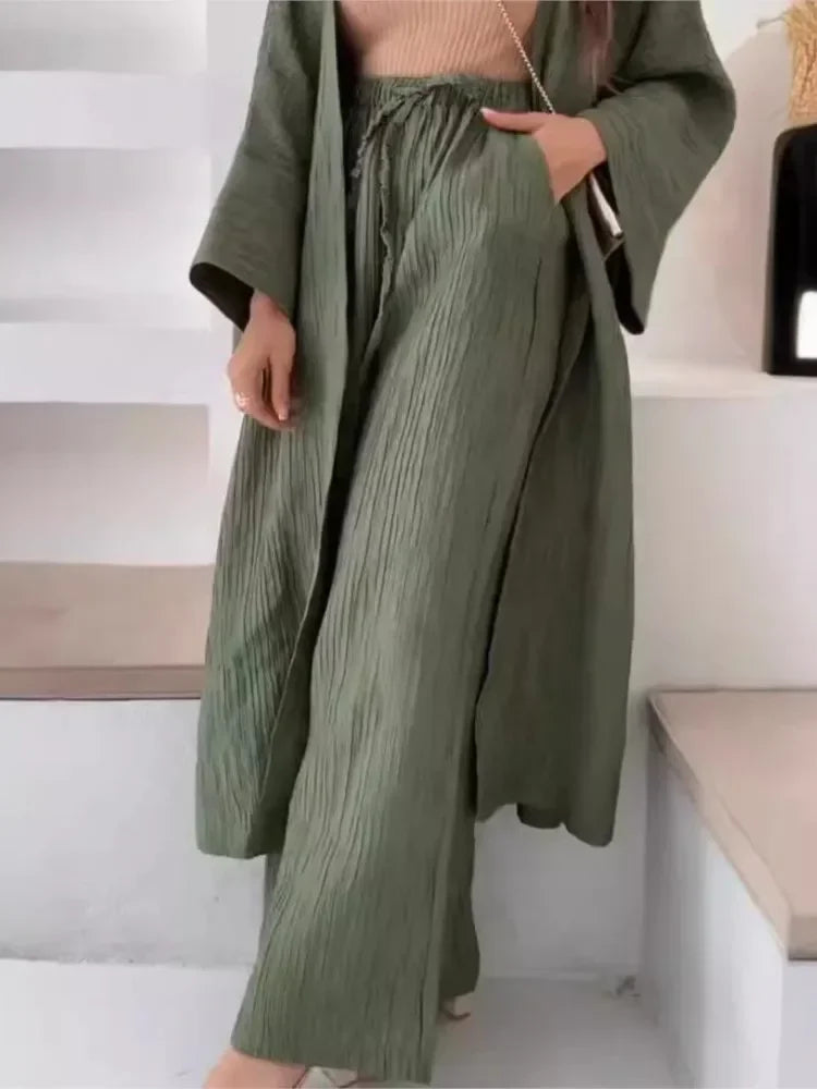 Alicia Women Elegant Solid Loose Two-piece Set