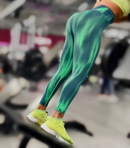 Roselle Tie dye High Waist Legging Push Up Scrunch Gym Sports Yoga Pants