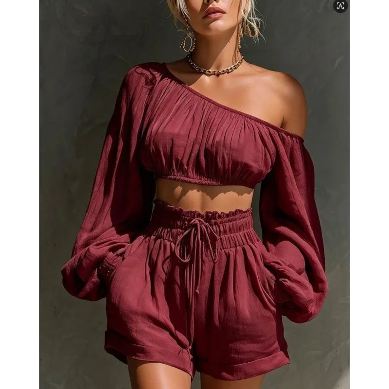 Franchesca Summer Casual Women Two Piece Sets