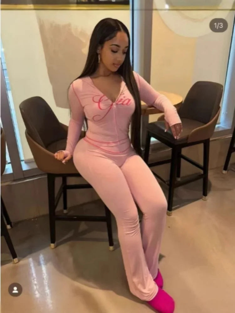 Jazmin High-Waisted Tight Trousers Two-piece Sets
