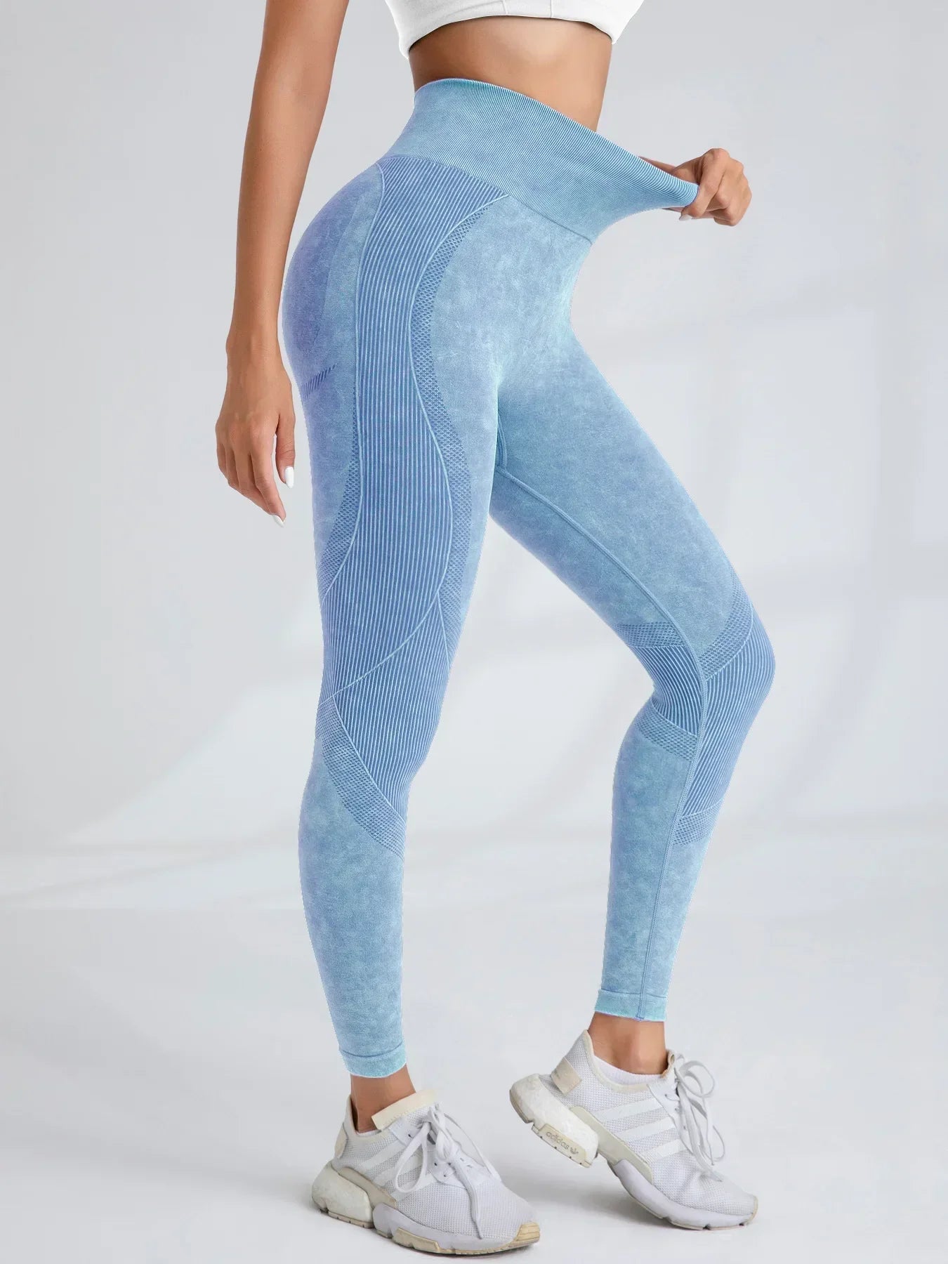 Lebanon Seamless Gym High Waist Hip Lifting Outdoor Sports Tight Waist Letter Sand Leggings