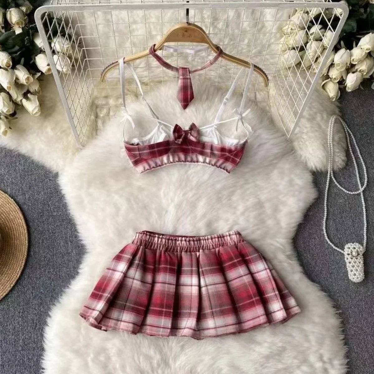 Emily Sleeveless Slim Backless Hallow Two Piece Sets