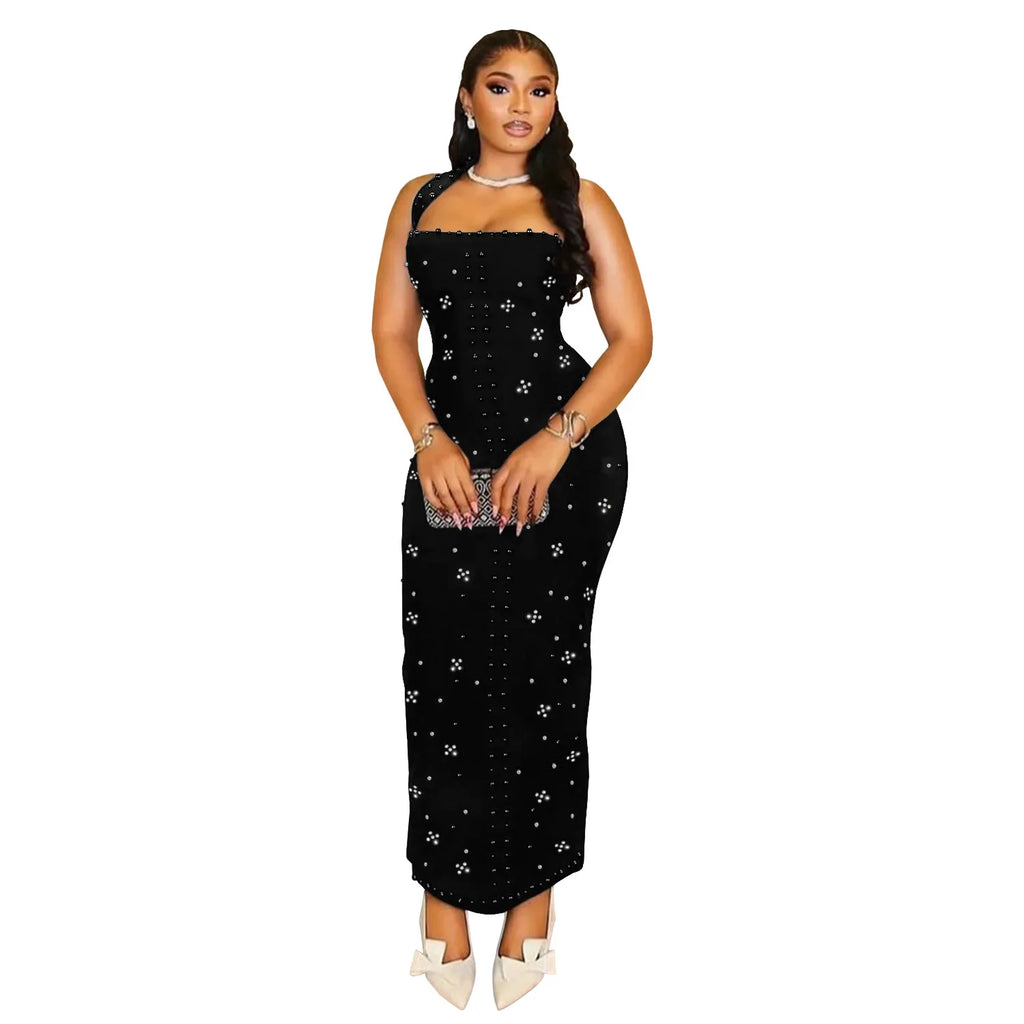 San Carlos Elegant Dashiki Spaghetti Straps Ladies Traditional  Maxi Dress