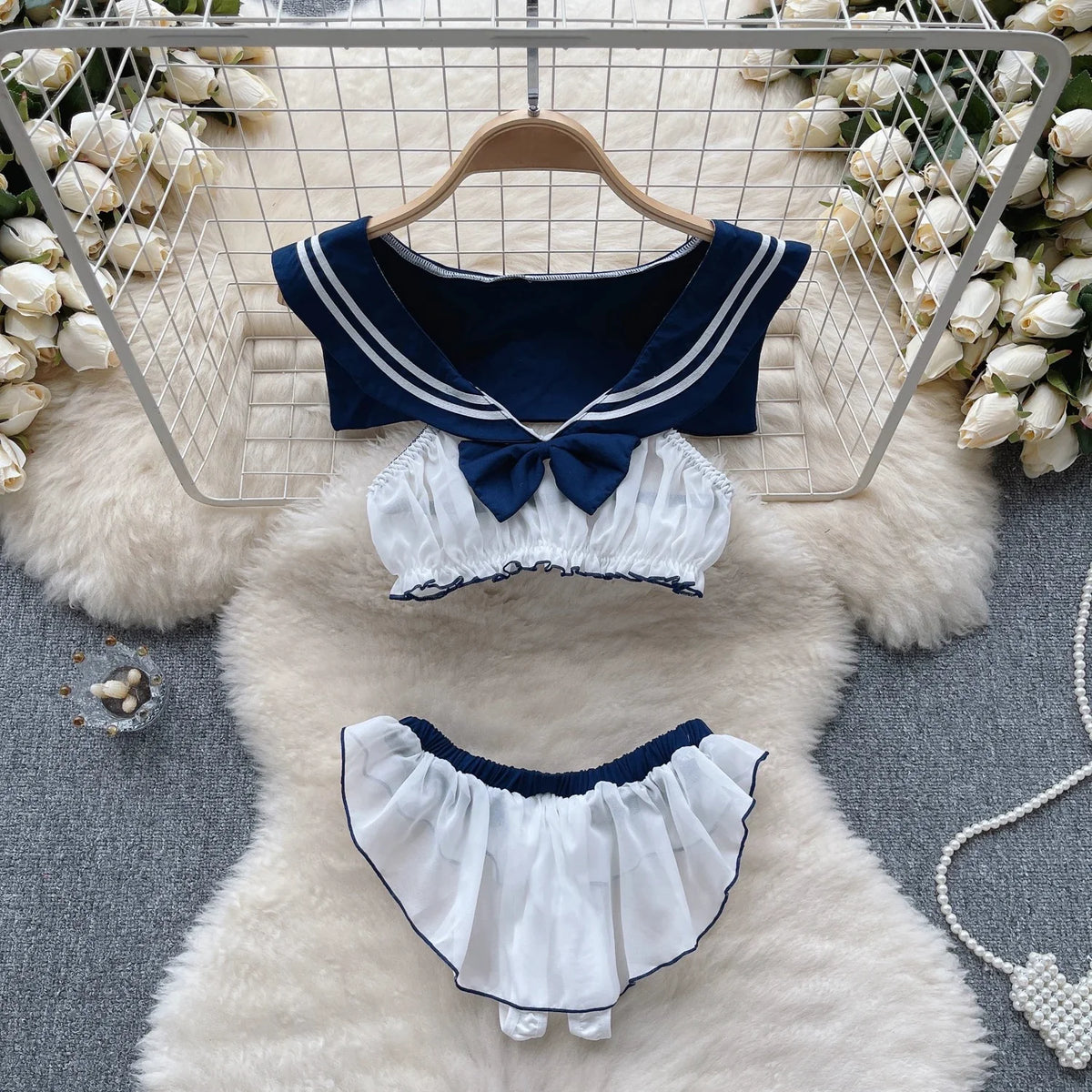 Emily Sleeveless Slim Backless Hallow Two Piece Sets