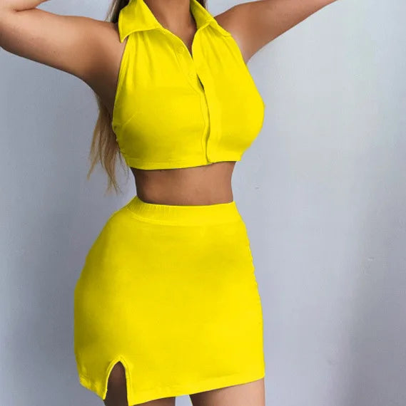 Esmeralda Outfit Halter Neck Sleeveless Two Piece Sets