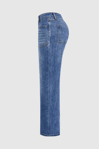 Jeans Denim Pant Women Vintage Wide Leg Long Pants Casual Loose High Waist Straight