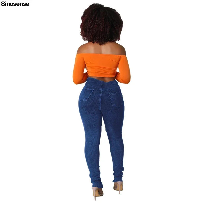 Beachwood Stretch Distressed Destroyed Denim Street Going Out Pants