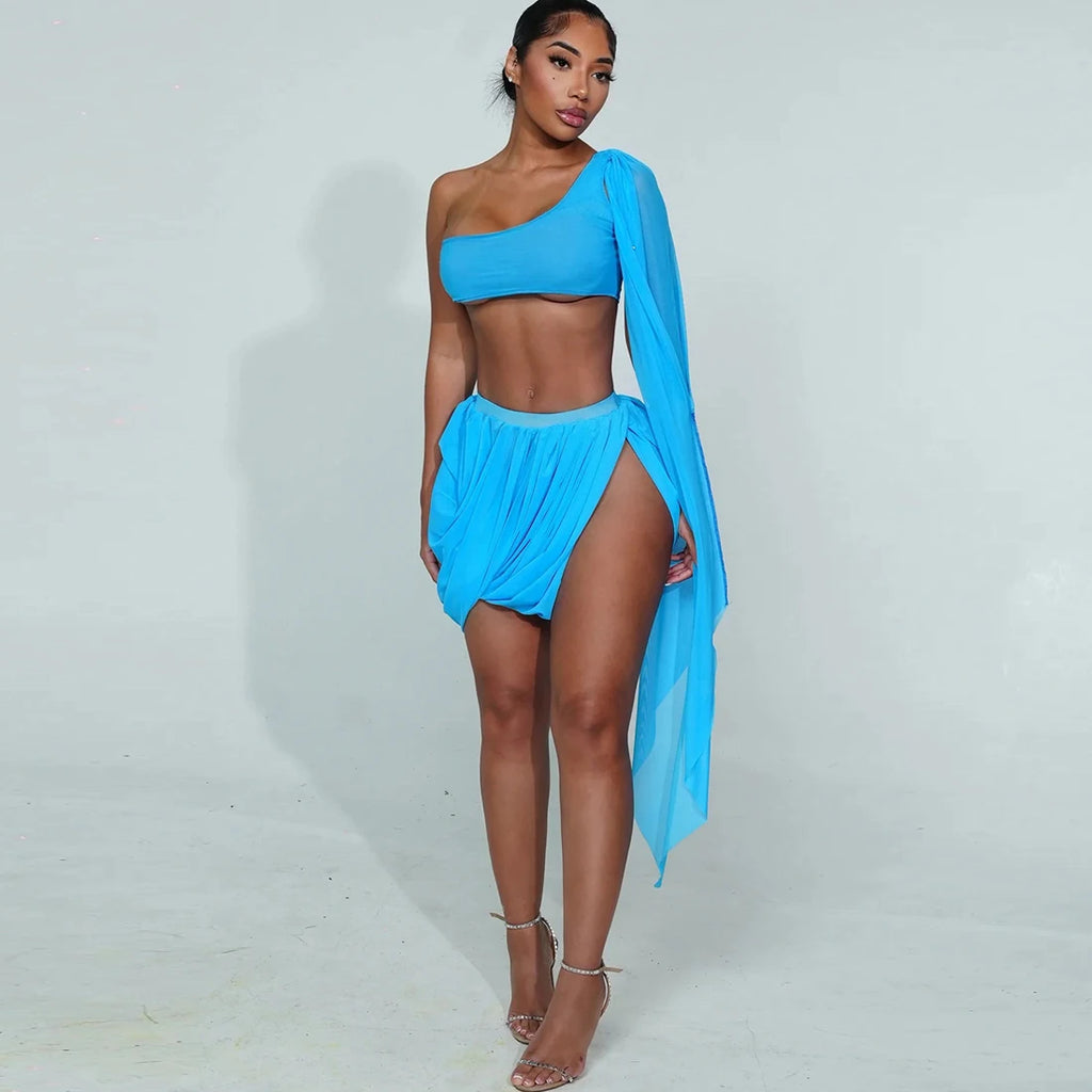 Jazmin Irregular Full Sleeve Two Piece Sets