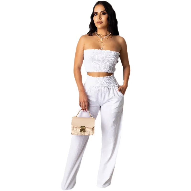 Thalia Suit Long Drawstring Gown Two-Piece Sets