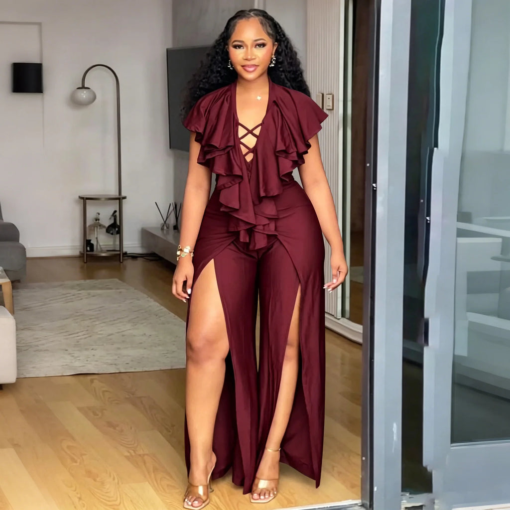 Plus Size Women Clothes Jumpsuit Summer Clothes Black Leisure Bodysuit Jumpsuit