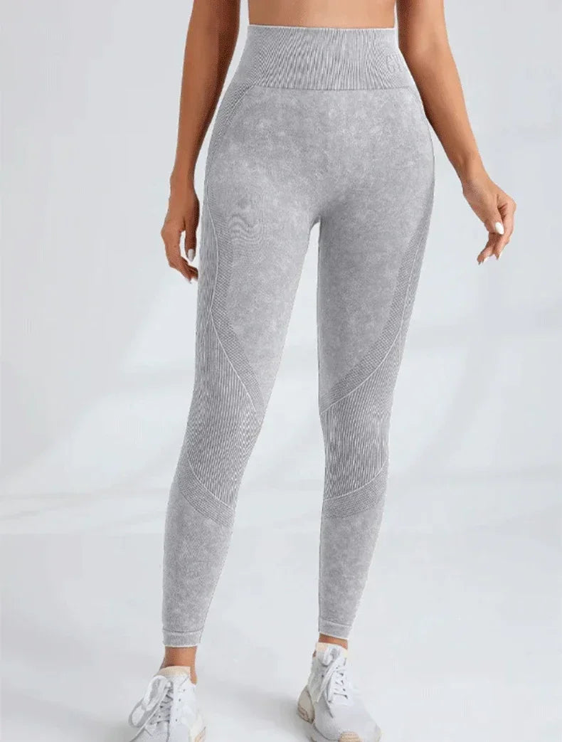 Dumont Seamless Gym High Waist Hip Lifting Outdoor Sports Tight Waist Leggings