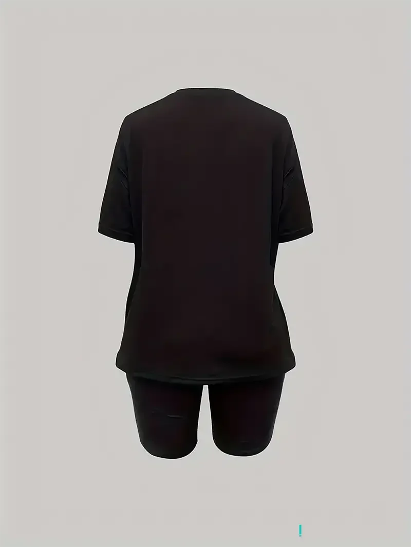 Siara Round Neck Short Sleeved Two Piece Sets