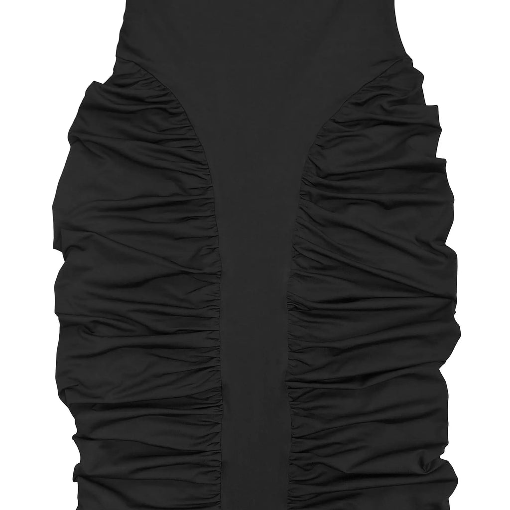 Simbabue Casual Party Elegant Long Ruched Dress