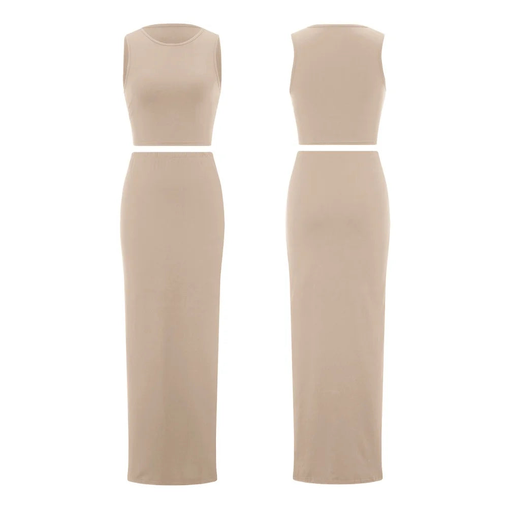 Melody Party Elegant Sexy Sleeveless Two Piece Sets