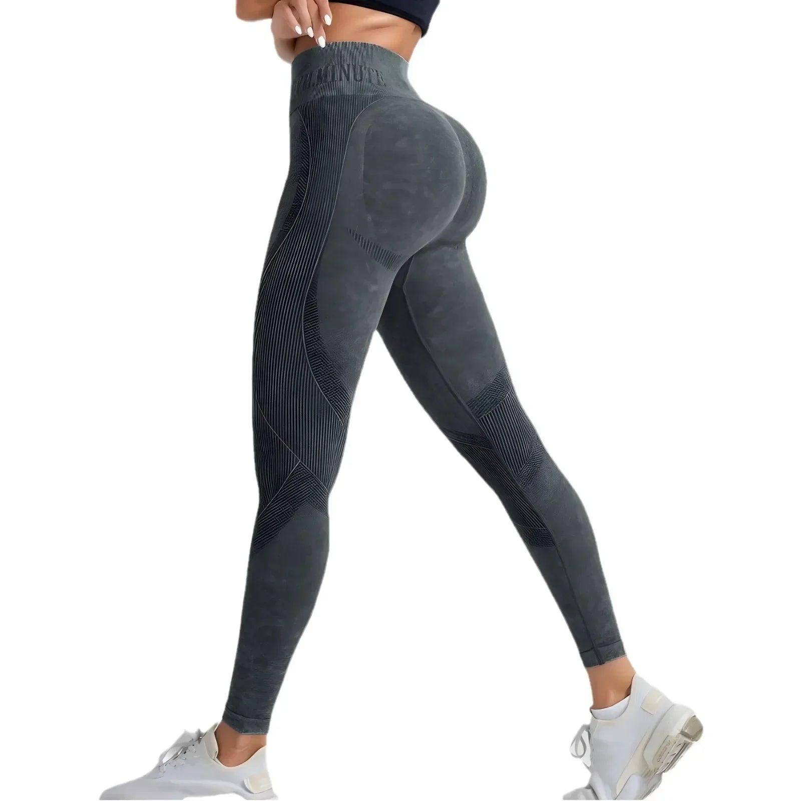 Lebanon Seamless Gym High Waist Hip Lifting Outdoor Sports Tight Waist Letter Sand Leggings