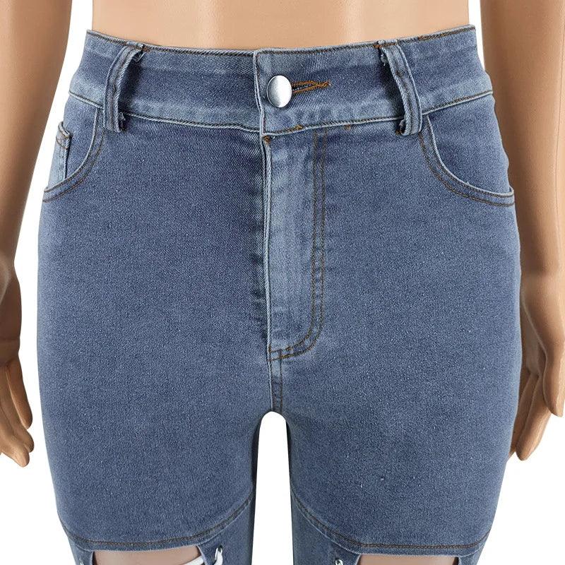 Beachwood Stretch Distressed Destroyed Denim Street Going Out Pants