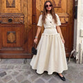 Daniela Fashion Casual Unique Metal Two Piece Sets