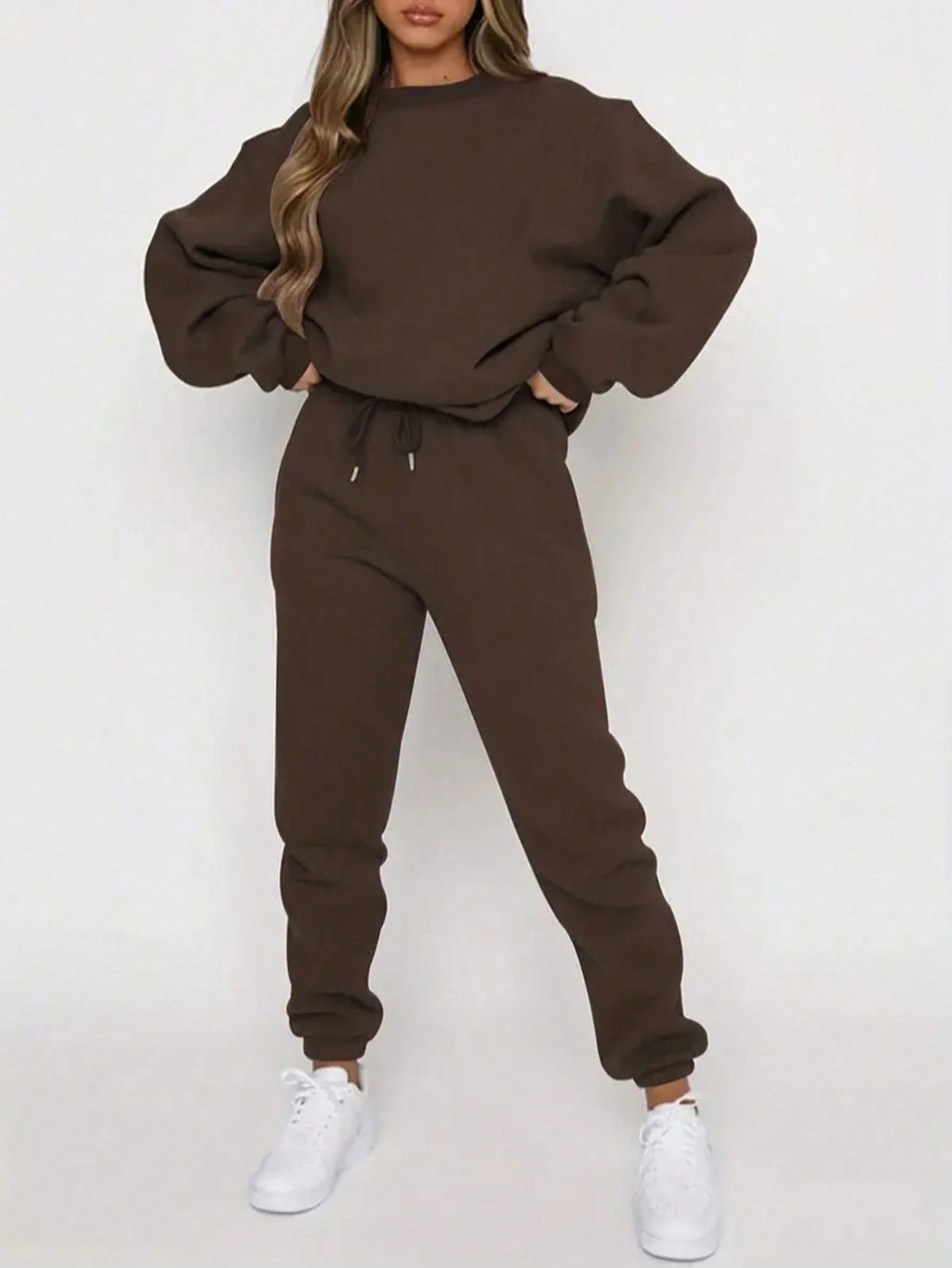 Alondra Women 2 Piece Fleece Sweatsuit Two Piece Sets