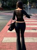 Matilda Sexy O-Neck Long Sleeve Casual Two Piece Sets