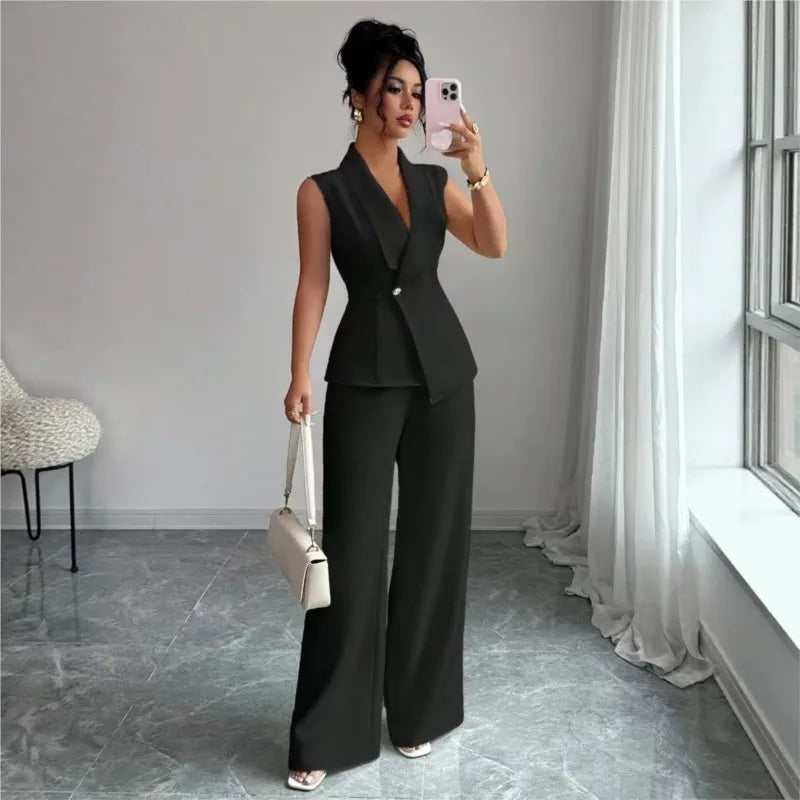Elena Set Outfits Casual Sleeveless Two Piece Sets
