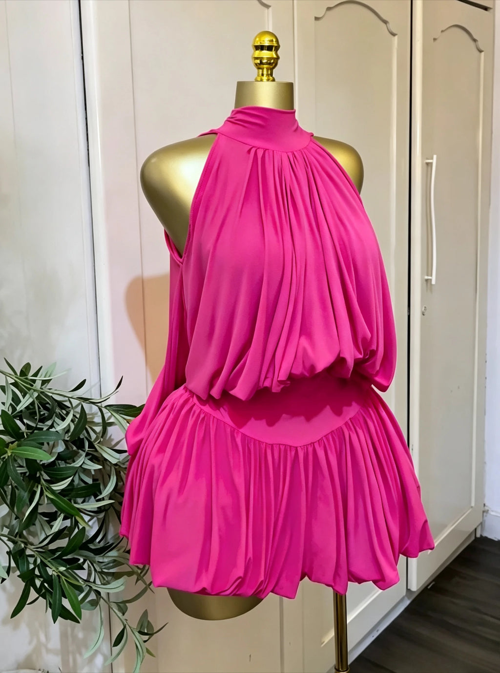 Kaily Sleeveless Halter Ball Elegant Two Piece Sets