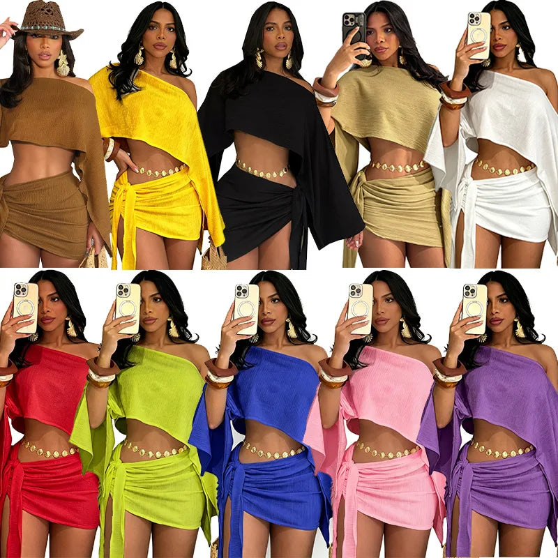 Siara Sexy Beach Elegant Work Casual Two Piece Sets
