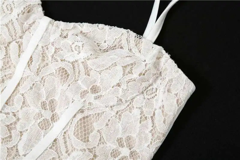 Brockville Ruffles Lace Patchwork Elegant Long Maxi Dress