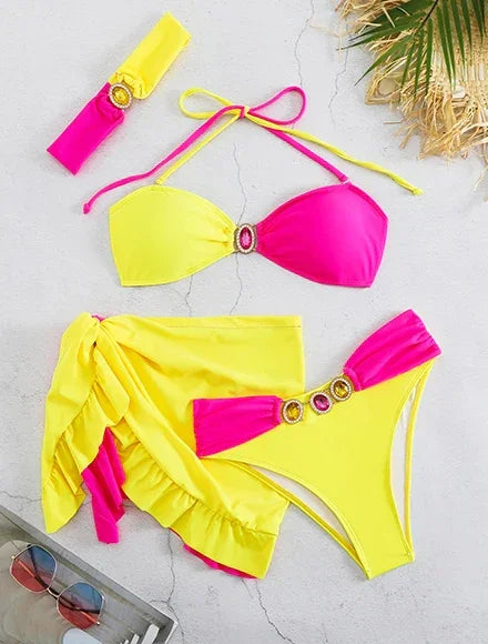Foxborough Boho Chic Bikini Unique Paisley Design Perfect Beach Wear Set