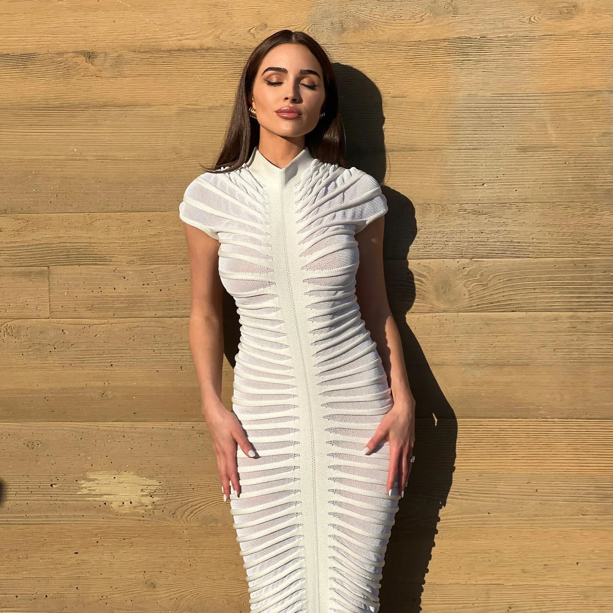 Hondura Slim Fashion Sleeve Bandage Party Elegant Dress