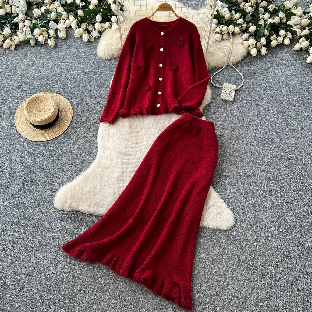 Maria Elegant High Waist Two-Piece Sets