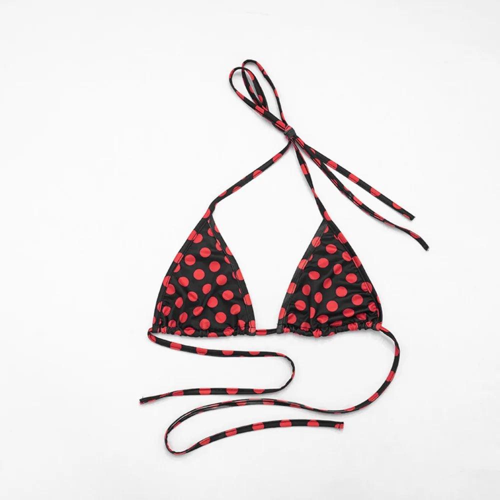 Mila Polka Dot Print Halter Two Piece Sets
