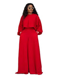 Amalia Long Sleeve Round Neck Matching Two Piece Sets