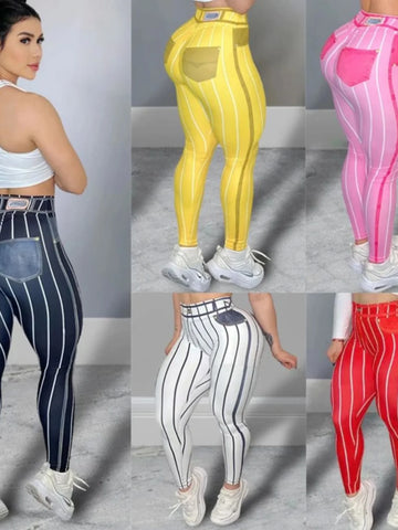 Walden High Waist Elastic Stretchy Jeans Casual Long Trousers