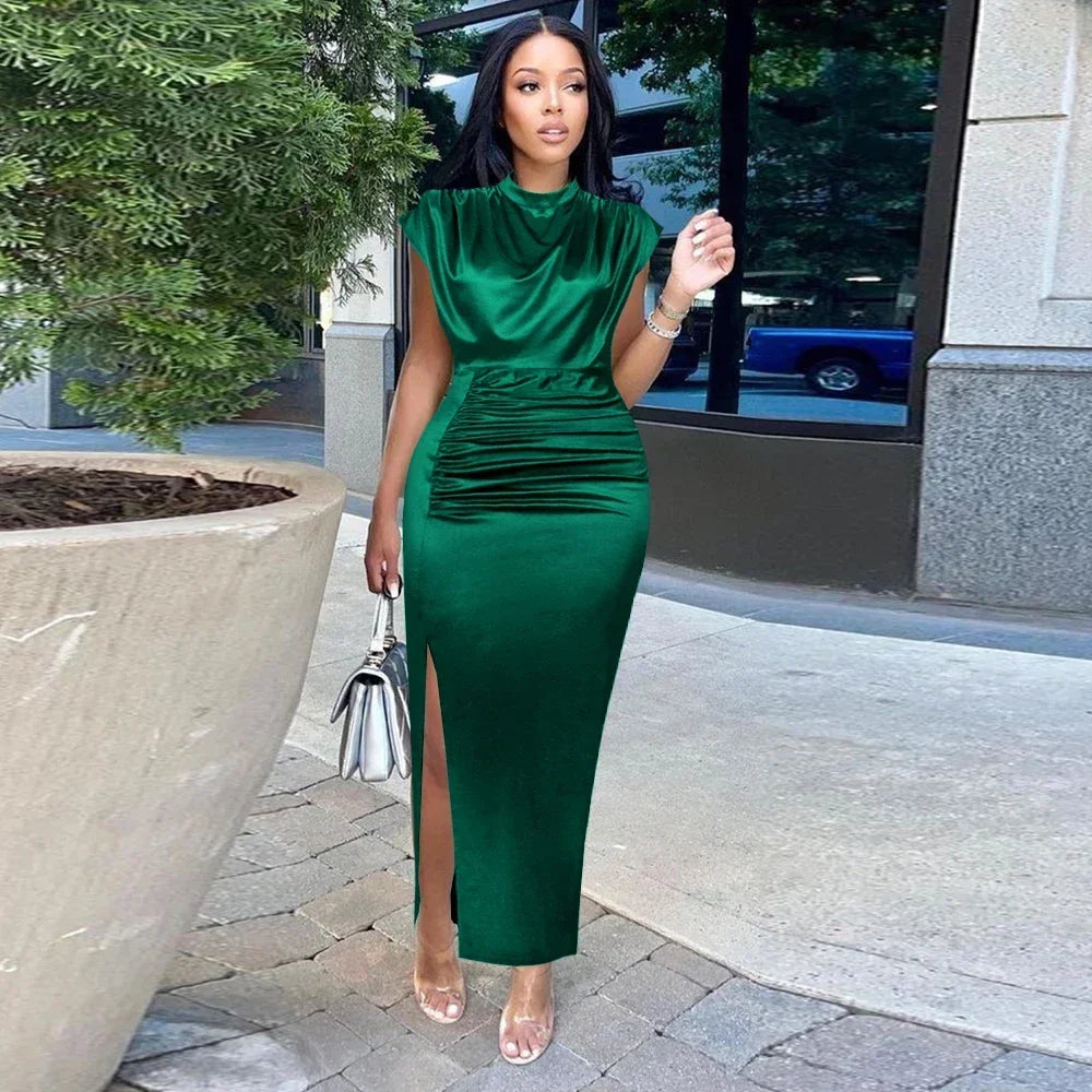 Azua Plus Size Sexy Bodycon Long Prom Slit Evening Birthday Party Cocktail Dress