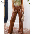 New Mexico Rock Style PU Leather Straight Sexy Night Club Legging Glossy Pants