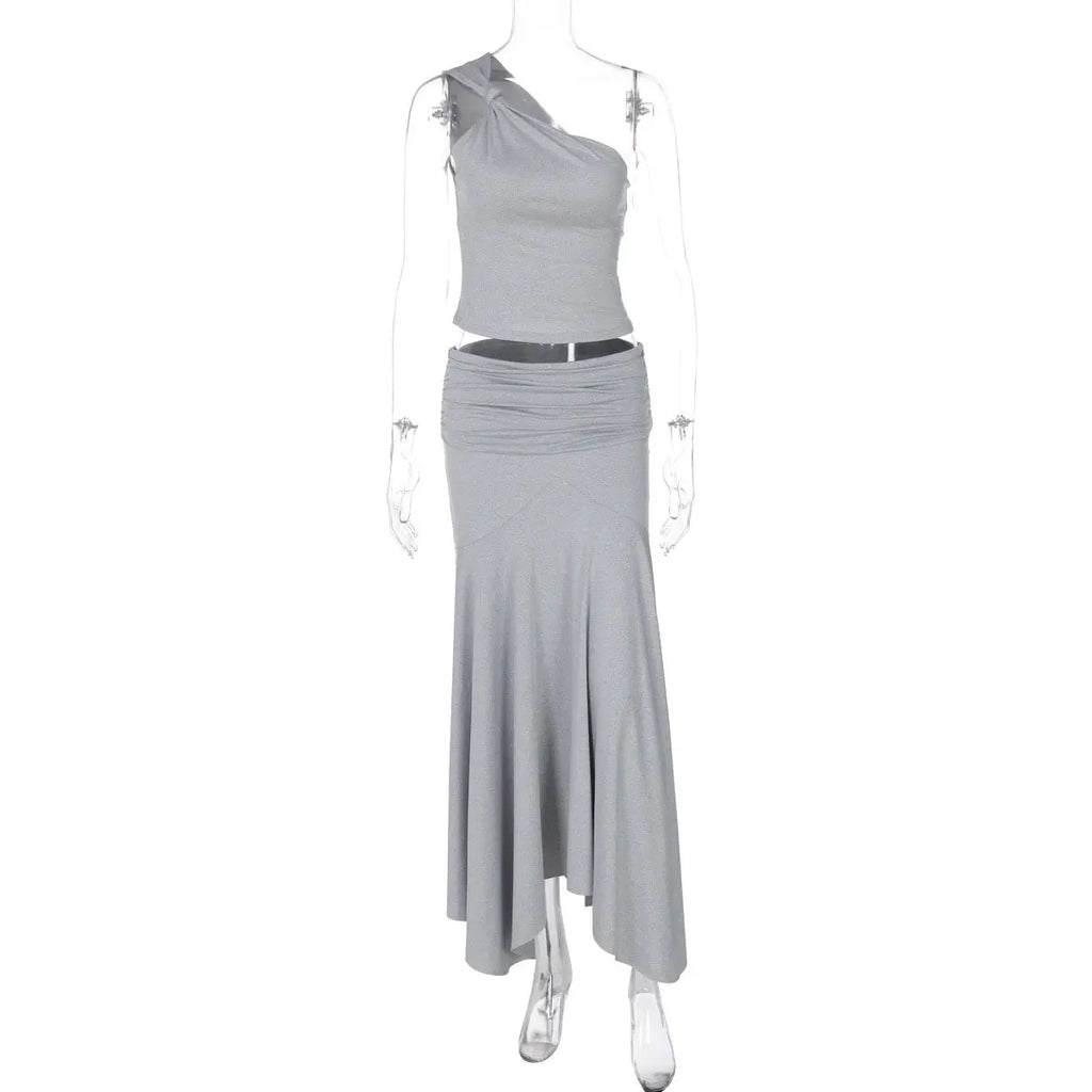 Olivia Tossy Fashion Pleated Two Piece-Sets