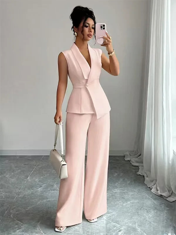 Elena Set Outfits Casual Sleeveless Two Piece Sets