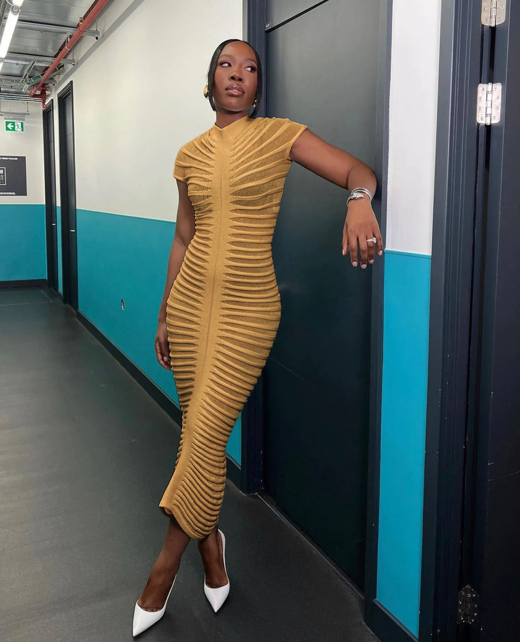 Hondura Slim Fashion Sleeve Bandage Party Elegant Dress
