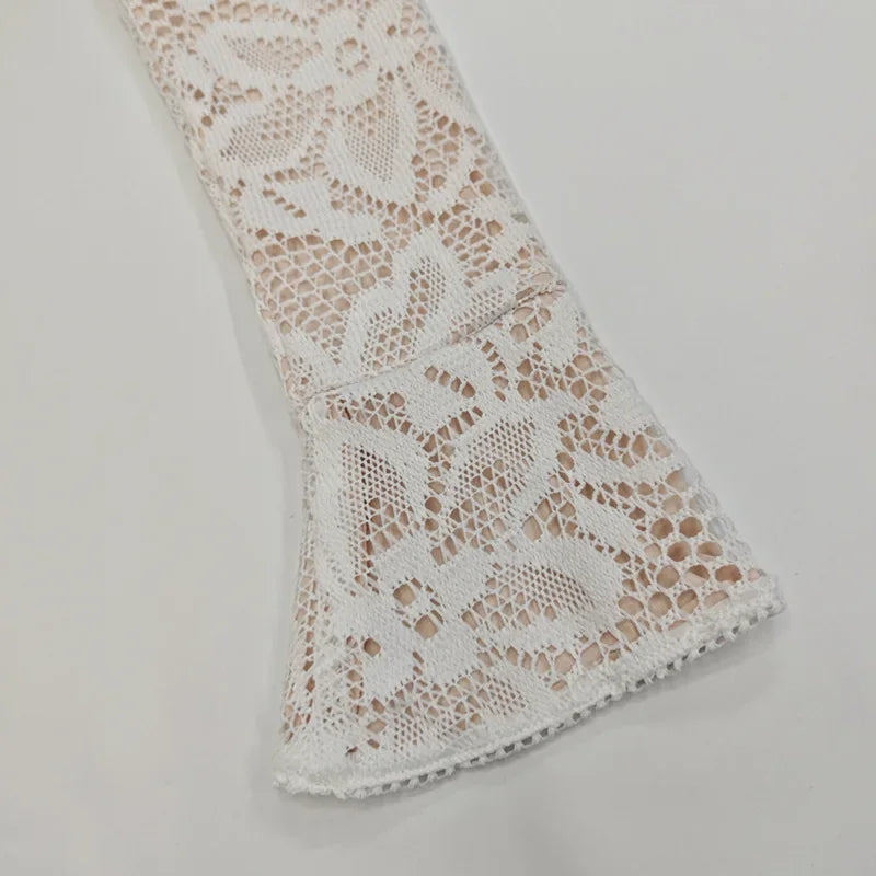 Grovecity Hollow Out Long Sleeve Cocktail Mini Dress