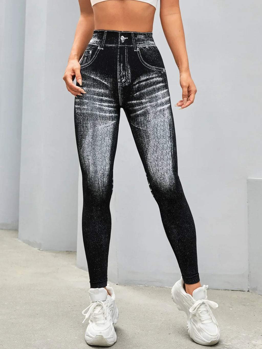 Hilssdale V Back Gym Athletic Workout Leggins Elastic Seamless Training Yoga Pants